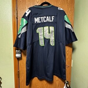 Men's Seattle Seahawks DK Metcalf Nike College Navy Game Jersey